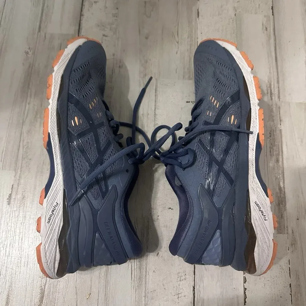 ASICS Gel Kayano 24 Womens 7.5 Smoke Blue Canteloupe Running Lace Up‎ FlyteFoam
